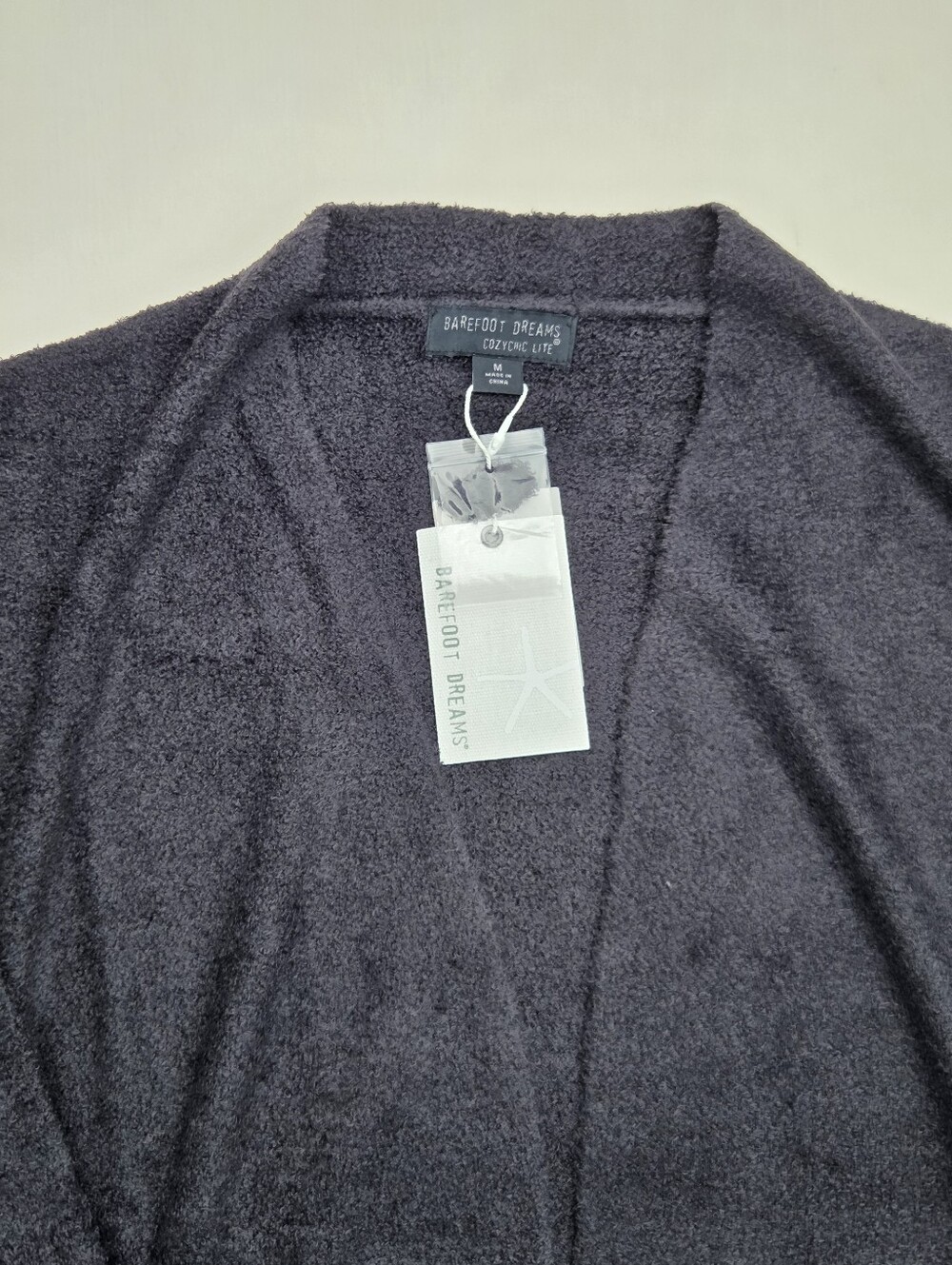 NWT Barefoot Dreams CozyChic Lite Ribbed Cuff Coastline Cardigan Size-Medium - Picture 3 of 9